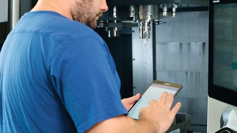 Die benötigten Daten und Einstellungen werden für den Bediener übersichtlich und in Echtzeit auf der App dargestellt. (Big Kaiser)