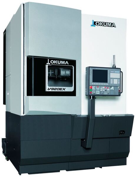 Die Hommel CNC-Technik, der exklusive Vertriebs- und Servicepartner des japanischen Werkzeugmaschinenherstellers Okuma in Deutschland, stellt die neuen vertikalen Drehmaschinen V920EX R sowie die 2SP-V920EX vor. (Hommel Gruppe)