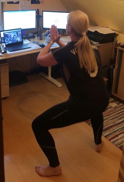 Beate Bandholz (Targus) nimmt das tägliche Fitness-Programm in Anspruch, welches von der Firma gestellt wird. (Bild: Beate Bandholz)