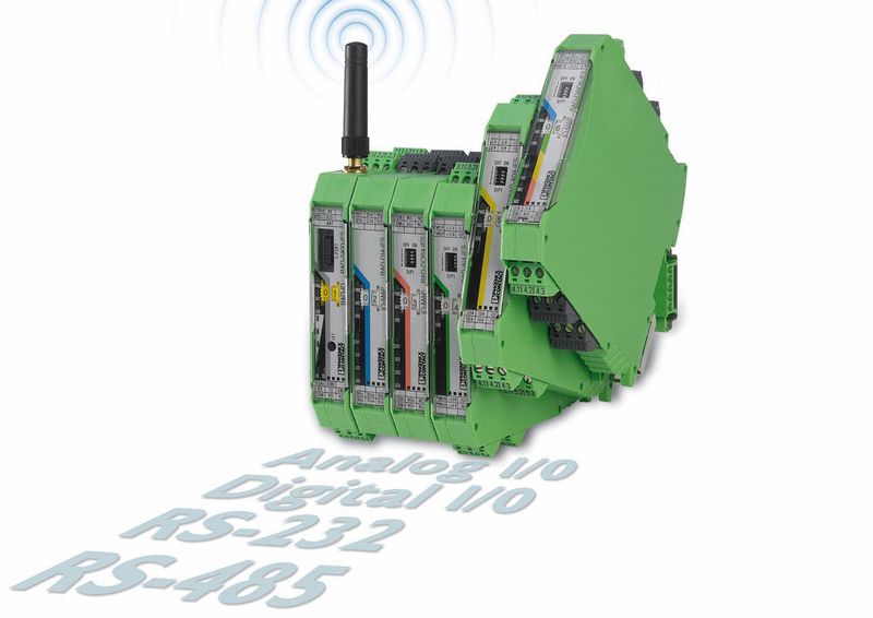 Mit Radioline lassen sich sowohl I/O-Signale als auch serielle Daten drahtlos übertragen. (Phoenix Contact)