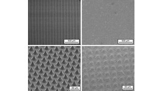 Näher am Kreislauf! Fraunhofer-Forscher aus Halle haben ein Simulationstool entwickelt, mit dem Kunststoffverarbeiter die Oberflächeneigenschaften ihrer Produkte vorhersagen und schließlich anpassen können, um Beschichtungsaufwand oder Additive einzusparen. Es geht noch kleiner ... (Bild: Fraunhofer IMWS)