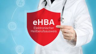 Damit die Telematikinfrastruktur reibungslos funktioniert, müssen mehrere Faktoren zusammenspielen. Einer davon ist der elektonische Heilberufsausweis, der medizinischem Fachpersonal den Zugang zum Netzwerk ermöglicht. (© MQ-Illustrations - stock.adobe.com)