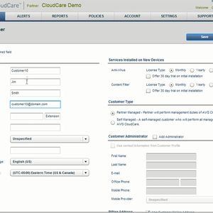 AVG CloudCare erlaubt es den Channel-Partnern von AVG Technologies, ihre Kunden und die Lizenzen zu verwalten. Neben den Kontaktdaten lassen sich Details zu den Lizenzen und zur Abrechnung hinterlegen.