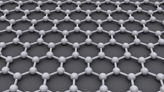 Die Wabenstruktur einer Graphenschicht (Foto: AlexanderAIUS/wikimedia commons, CC BY-SA 3.0)