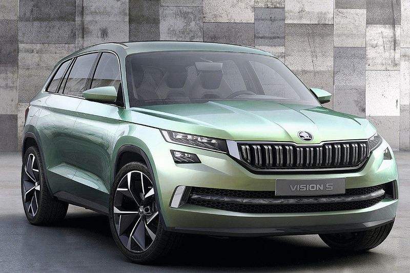 Die Designstudie Skoda Vision S zeigt, wie das große SUV aussehen wird, das der Hersteller Anfang 2017 auf den Markt bringen will. (Foto: Skoda)