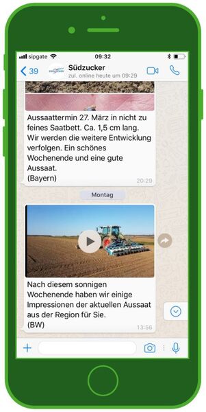 Im Fokus des Messenger-Engagements der Südzucker AG steht die Beratung und Information der Landwirte, aber auch der Austausch. (MessengerPeople)