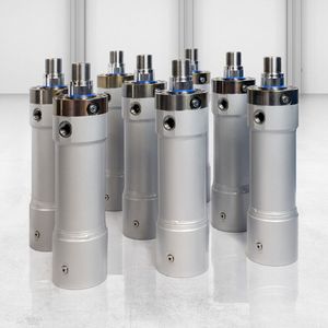 So sehen die Hydraulikzylinder von Herbert Hänchen heute in der Serienvariante aus.(Bild:  Herbert Hänchen)