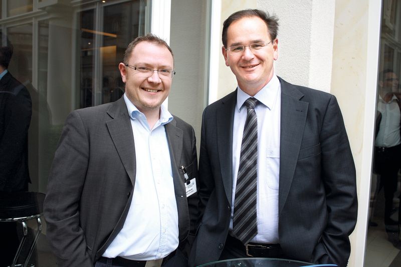 (v.l.) Daniel Strauß (Internexum) und Werner Nieberle (Vogel IT-Medien). ( IT-BUSINESS/Sarah Maier)