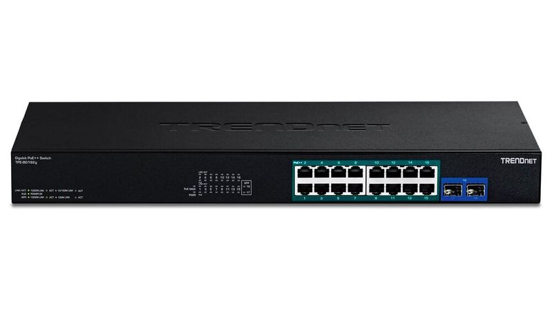 Der Trendnet TPE-BG182g kann für klassische Ethernet-Installationen sowie für Fiber-Anbindungen über größere Distanzen genutzt werden.(Bild:  Trendnet)