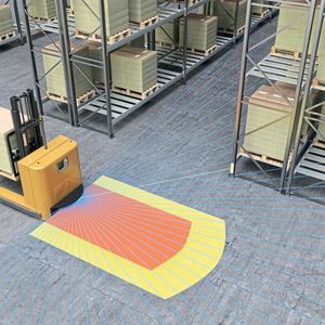 Mit dem Sicherheits-Laserscanner RSL 400 mit Messwertausgabe will Leuze neue Maßstäbe für die zuverlässige Navigation von fahrerlosen Transportfahrzeugen (FTF) setzen.(Bild:  Leuze)