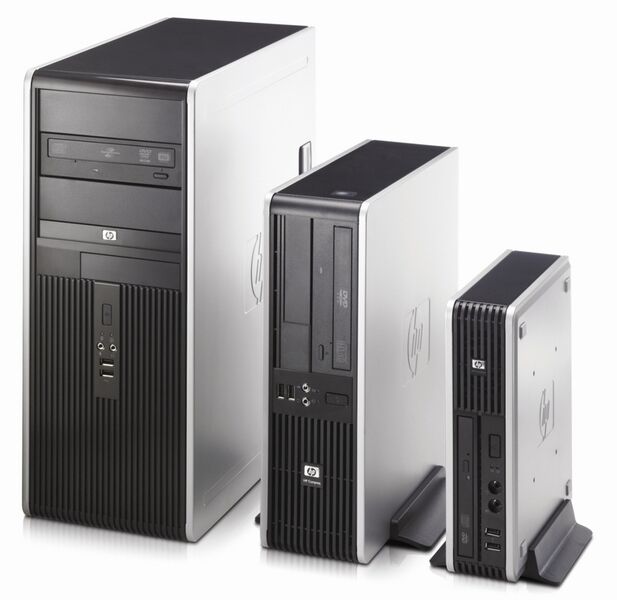 Den Desktop-PC Compaq dc7800 gibt es in drei Formfaktoren. (Archiv: Vogel Business Media)