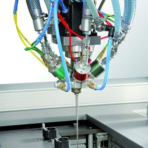 Immer exakter und schneller arbeiten moderne Dosiersysteme; das Bild zeigt den so genannten Dosierkopf. Bild: Cario