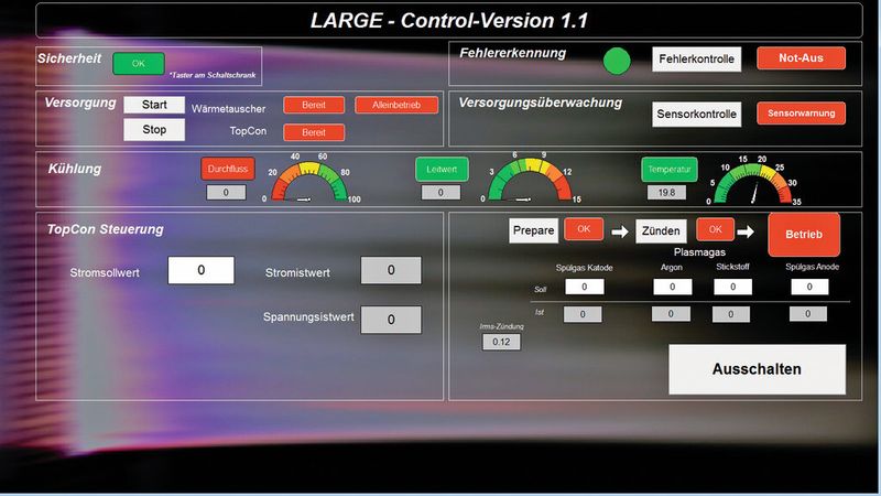 Bild 4: Screenshot der Bedienoberfläche des mobilen Large. (Bild: Fraunhofer-IWS)