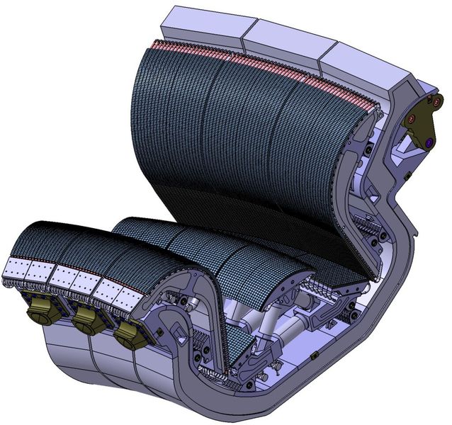 The rounded area of the divertor outer vertical target will receive some of the highest thermal loads of the ITER device. (Bildquelle: ITER Organization)