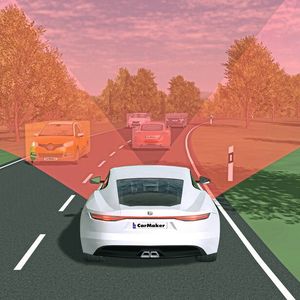 Bild 2: Das ideale Sensormodell liefert eine Objektliste. Allerdings wird die Physik nicht detailliert​ betrachtet.(Bild:  IPG)