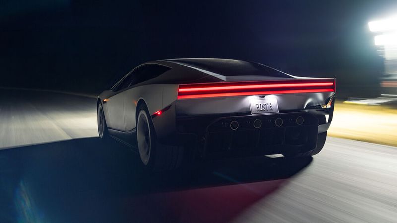 Von hinten sieht der Rocket aus wie ein Supersportwagen. (Bild: Tesla)