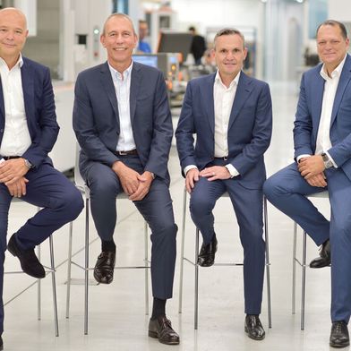 The management of the new United Machining Solutions group (from left to right): Ivan Filisetti, Heinz Poklekowski, Michael Horn, Stephan Nell. (Image:United Machining Solutions)