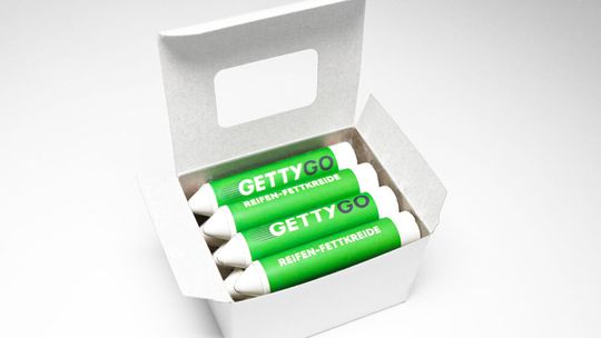 Die ersten 200 Registrierungen erhalten zusätzlich zur Gewinnchance einen Karton GETTYGO-Reifenkreide.(Bild:  GETTYGO GmbH)