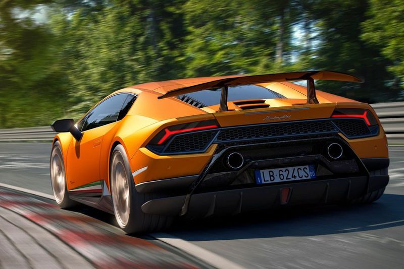Eindrucksvoll: Das Spoilerwerk des Huracan Performante. (Lamborghini)