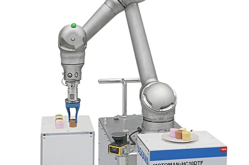 Der neue Motoman HC10DTF von Yaskawa ist ein hybrider Cobots für die Lebensmittel- und Pharmaindustrie.  (Yaskawa)