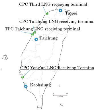 Location of LNG Receiving Terminals in Taiwan (Business Wire)