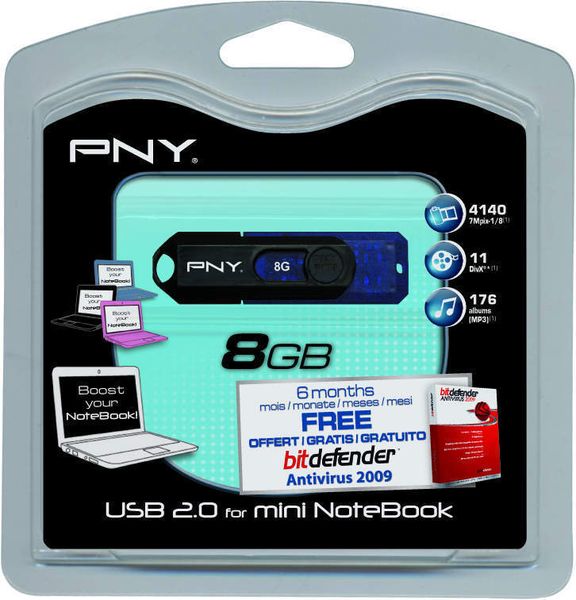 Zum Mini-Notebook-USB-Stick gibt es Bitdefender Antivirus 2009 für sechs Monate kostenlos dazu. (Archiv: Vogel Business Media)