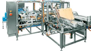 Mit dem Lifgo Linear Doppel 5.1 treibt der Verpackungsmaschinenhersteller Schäfer & Flottmann eine Vakuumvorrichtung für die Zuführung von Kartonzuschnitten an. (Leantechnik)