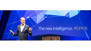 Gregor Bieler, General Manager und Channel-Chef bei Microsoft Deutschland schwörte als Gastgeber der #DPK18 die Teilnehmer auf das Thema KI ein. (Microsoft)