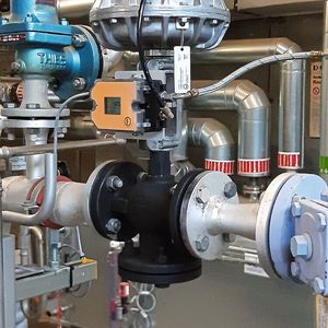 pneumatisches Dampf-Durchgangsventil baelz 340 zur Druckreduzierung(Bild:  Baelz)