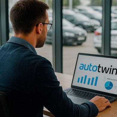 Visi One will mit der neuen Softwareplattform Autotwin Prozessinformationen im Händlerbetrieben rund um den Fahrzeugvertrieb bündeln. (Bild: Dall-E / KI-generiert)