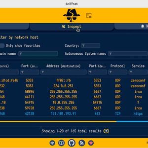 Pakete lassen sich auch gezielt filtern. (Bild:  Joos)