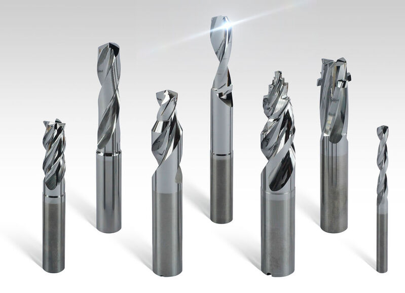A special high-gloss finish enhances the performance and durability of Inovatools’ high-end milling cutters and drills.