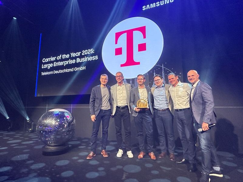 Das Telekom Team erhielt den Award 