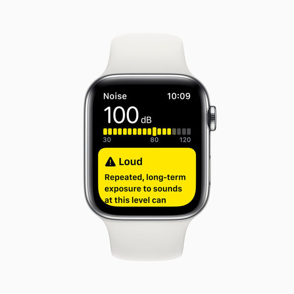 „Es ist zu laut“, warnt die Apple Watch Series 5. (Apple)