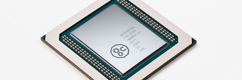 Heißes Eisen: Die speziell für KI-Berechnungen entwickelte Intelligent Processing Unit (IPU) Colossus ist die Basis für die rechenstarken IPU-Blades von Graphcore.(Bild:  Graphcore / Nick Rochowski)