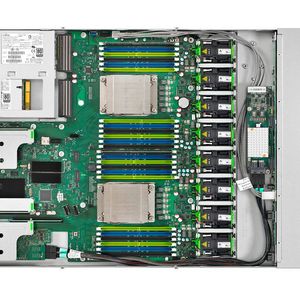Die Basis des Primeflex-Systemes bildet der Primergy-Rack-Server RX2530 M2 für zwei Xeon-Prozessoren der neusten Generation mit bis zu 22 Cores. Der Server kann mit bis zu 1.536 GB DDR4-Speicher bestückt werden.