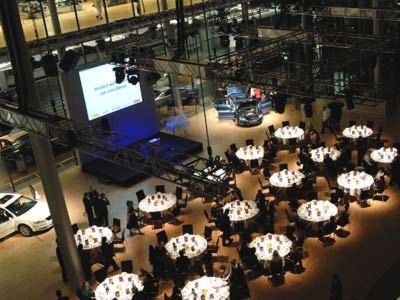 Blick auf den Innenraum, in dem das Gala-Dinner stattfand. (Archiv: Vogel Business Media)