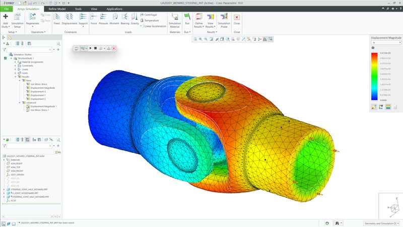 Simulation war lange ein Spezialwerkzeug am Ende des Entwicklungsprozesses. Heute verändert sich das grundlegend: Sie läuft direkt auf dem Konstruktionsmodell, nicht auf vereinfachten Ableitungen, und ist nahtlos in die CAD-Umgebung integriert. Das ermöglicht kurze Antwortzeiten und fundierte Entscheidungen bereits in frühen Entwicklungsphasen. (Bild: PTC)