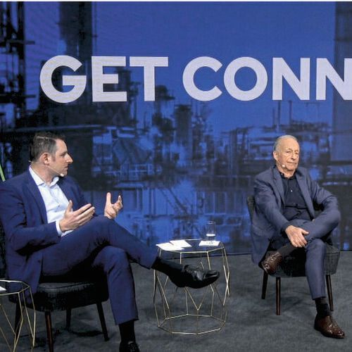 (left) Dr. Björn Mathes, Member of the Board of Dechema Exhibitions and (right) CEO Dr. Thomas Scheuring during the Achema Pulse media preview. (left) Dr. Björn Mathes, Member of the Board of Dechema Exhibitions and (right) CEO Dr. Thomas Scheuring during the Achema Pulse media preview.