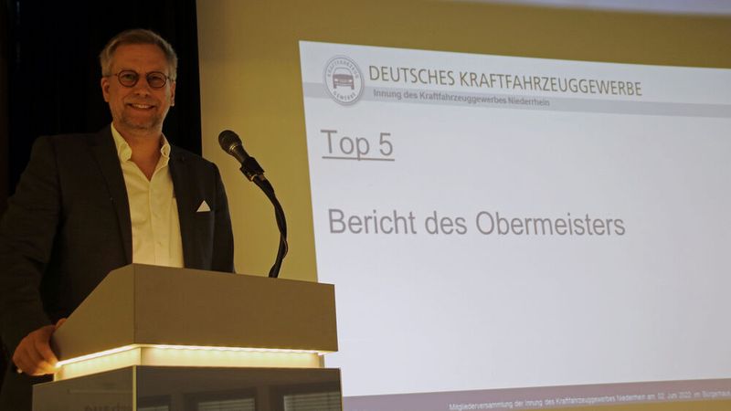 René Gravendyk wurde als Obermeister der Kfz-Innung Niederrhein einstimmig wiedergewählt. Der 54-Jährige soll künftig auch Mitglied des ZDK-Vorstandes sein.(Bild:  Kfz-Innung Niederrhein)