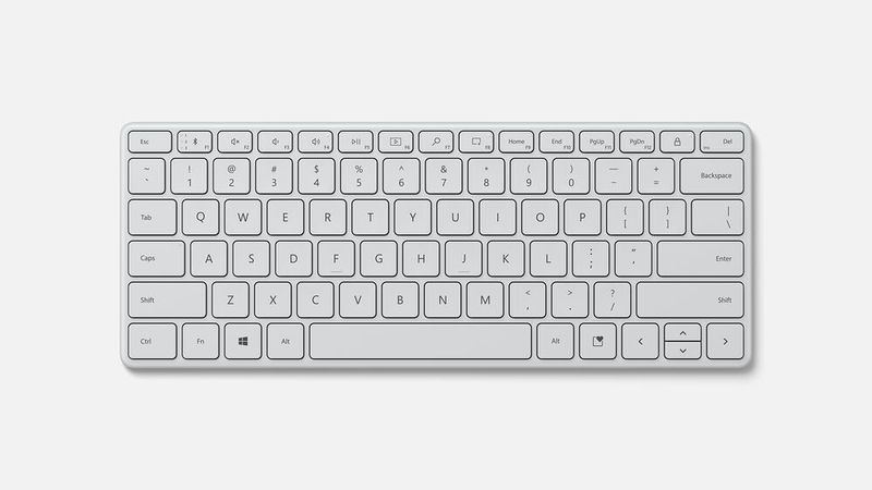 Das Microsoft Designer Compact Keyboard ist eine kompakte und leichte Bluetooth-Tastatur.  (Microsoft)