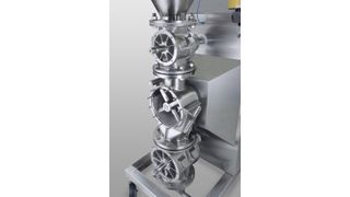 Dank einseitig gelagertem Rotor, mit direkter Transmission der Kraft vom Motor auf die Achse, entwickelt sich bei der Mühle wenig Wärme. Sieb und Rotor sind leicht zugänglich. Bilder: Frewitt (Archiv: Vogel Business Media)