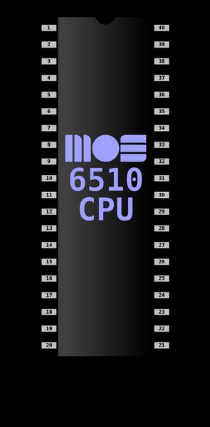 Die CPU des Commodore 64 war ein MOS 6510. Dabei handelte es sich um eine leicht optimierte Variante des klassischen 8-Bit-Prozessors MOS 6502. Im Vergleich zum Vorbild verfügte der 6510 über 6 dedizierte I/O-Pins. (Wikimedia Commons / Crotalus horridus, CC-BY-SA 3.0)