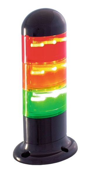 Innerhalb der Serie vormontierter und vorverdrahteter Signalsäulen von RS Pro finden sich elliptische kuppelförmige und zylindrische turmartige Varianten.  (Sirena S.p.A./RS Components)