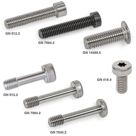 Die Ganter-Produktgruppe 3.2 bietet gleich mehrere Gattungen von Sonderschrauben.(Bild:  Ganter)