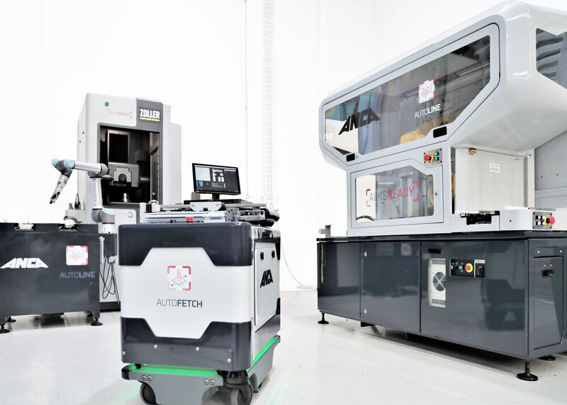 Aims can be configured in many ways but at IMTS visitors can see an unattended manufacturing workflow of two varieties of endmills on one MX7 machine. 