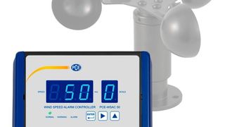 Einen Vor- und einen Hauptalarm: Das Windmessgerät von PCE lässt sich dort einsetzen, wo Wind im Spiel ist. Weitere angeschlossene Geräte lassen sich steuern. (PCE Deutschland )