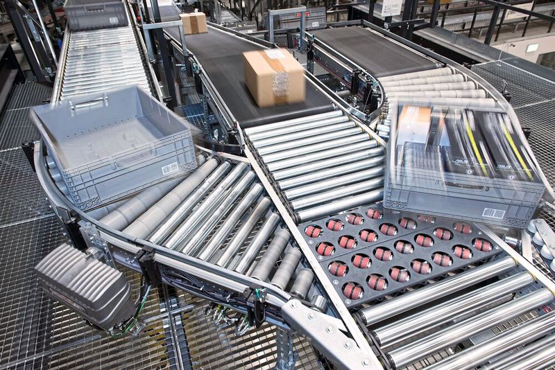 Die leistungsstarke Behälterfördertechnik von PSB ist für Durchsätze von bis zu 3000 Einheiten pro Stunde ausgelegt. (Bild: PSB Intralogistics)