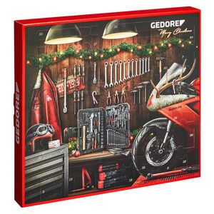 Hinter den 24 Türchen verbirgt sich statt Schokolade praktisches Werkzeug.(Bild:  Gedore)