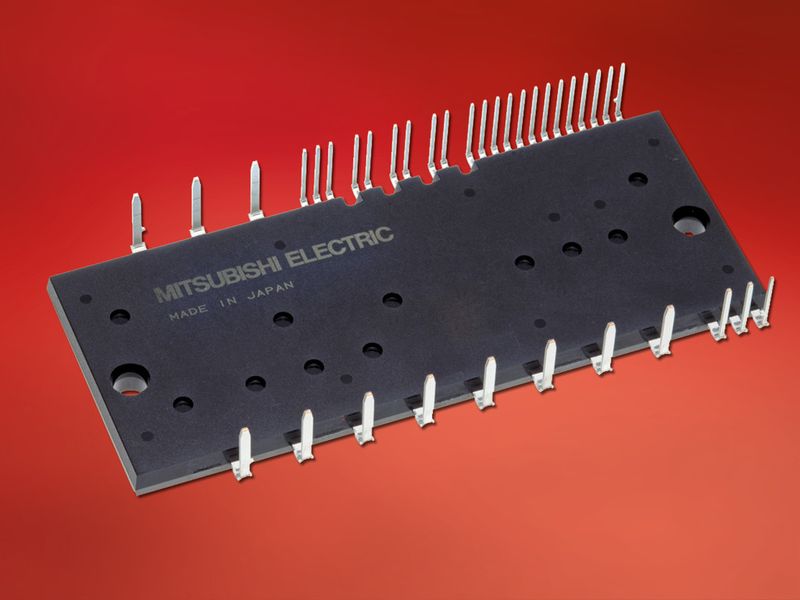 Mitsubishi: Die neuen Module DIPIPM+ integrieren Wechselrichter-, Gleichrichter- und Bremskomponenten (einschließlich notwendiger Treiber- und Überwachungsfunktionen). (Bild: Mitsubishi)